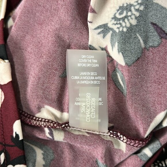 Calvin Klein Long Sleeve Floral Faux Wrap Dress Size 4P - Picture 10 of 10